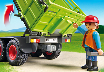 Playmobil Klocki 5121 Wielki Zielony Traktor z Przyczepą