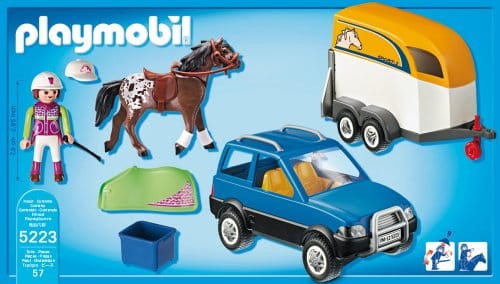 Playmobil Klocki Country 5223 Samochód z Przyczepą dla Konia