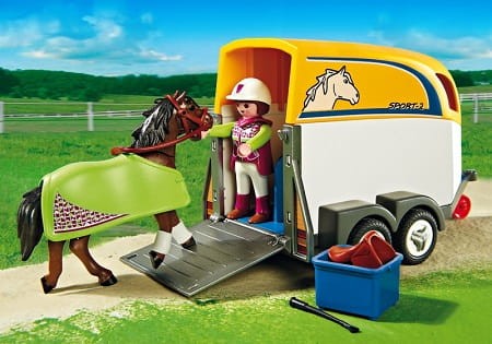 Playmobil Klocki Country 5223 Samochód z Przyczepą dla Konia