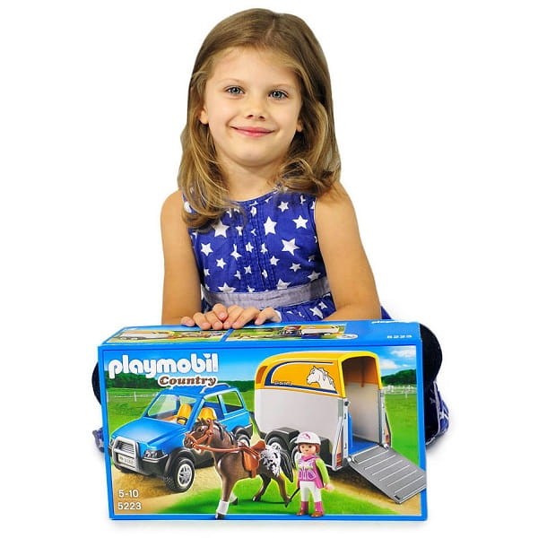 Playmobil Klocki Country 5223 Samochód z Przyczepą dla Konia