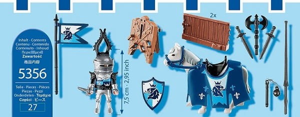Playmobil Klocki Knights 5356 Rycerz Turniejowy Braterstwa Lwa