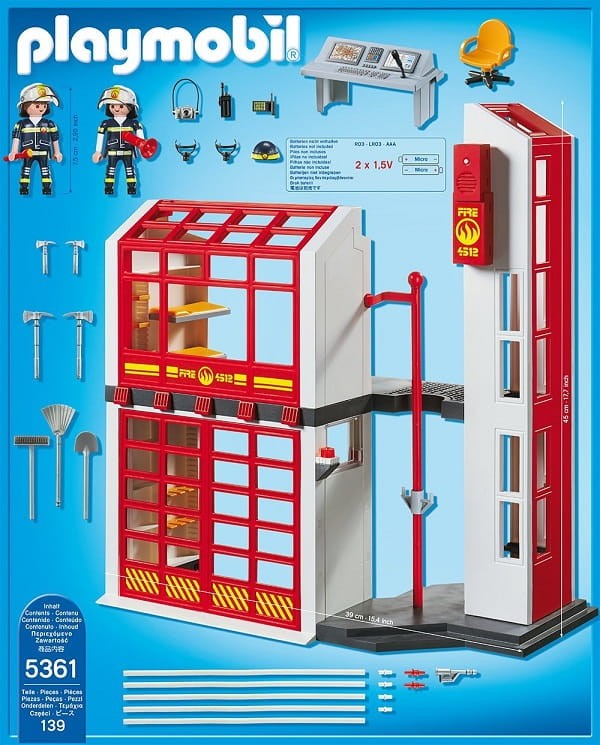 Playmobil Klocki City Action 5361 Kwatera Straży Pożarnej z Alarmem
