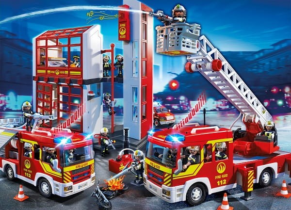 Playmobil Klocki City Action 5361 Kwatera Straży Pożarnej z Alarmem
