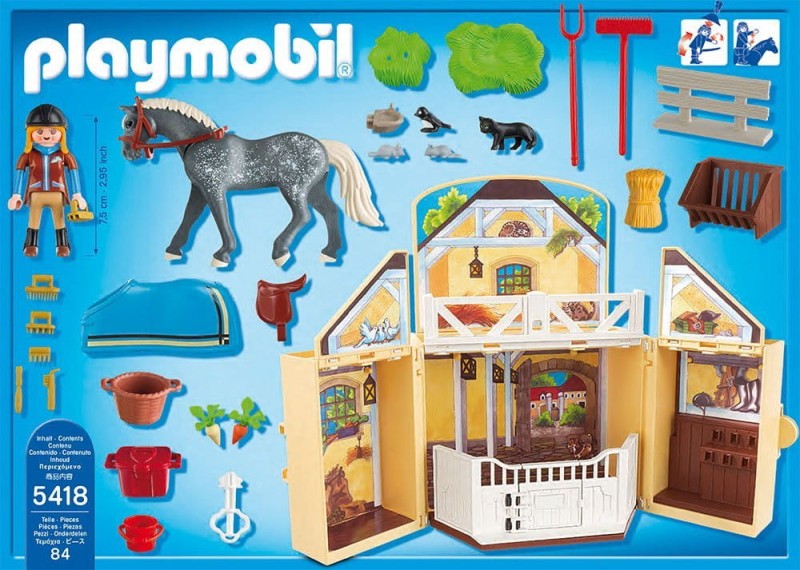 Playmobil Klocki Country 5418 Stadnina Koni - Game Box