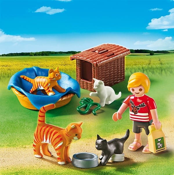 Playmobil Klocki City Life 5535 Rodzina Kotów z Koszykiem