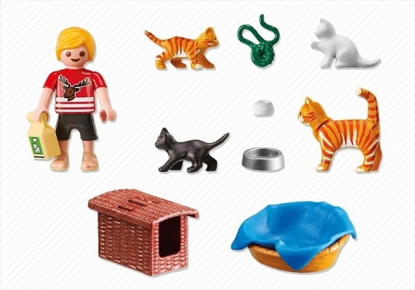 Playmobil Klocki City Life 5535 Rodzina Kotów z Koszykiem