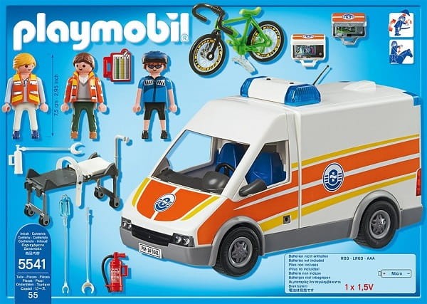 Playmobil 5541 Klocki City Action Karetka Pogotowia ze Światłem i Dźwiękiem