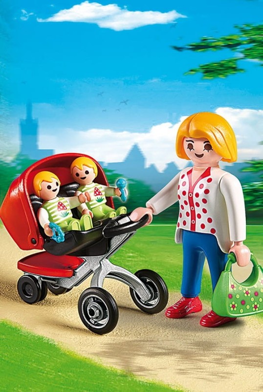 Playmobil Klocki City Life 5573 Wózek z Bliźniakami