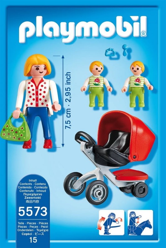 Playmobil Klocki City Life 5573 Wózek z Bliźniakami