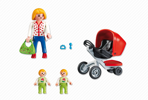 Playmobil Klocki City Life 5573 Wózek z Bliźniakami