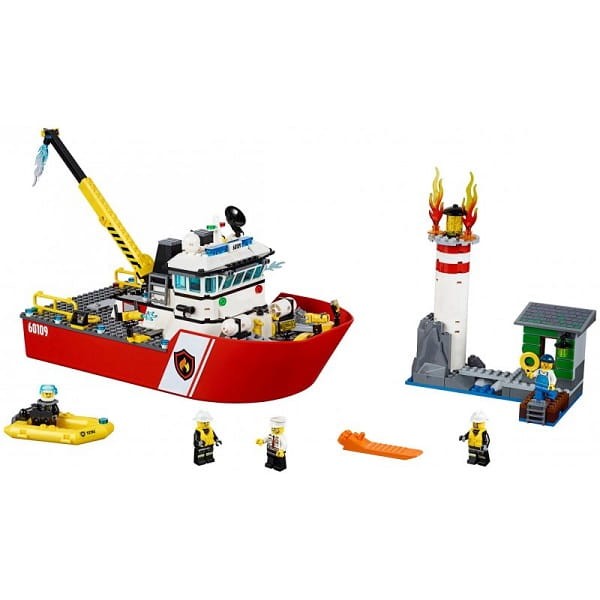 Klocki LEGO CITY 60109 Statek Straży Pożarnej