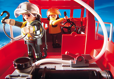 Playmobil 3128 Klocki City Action Łódź strażacka z armatką wodną