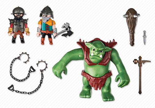 Playmobil 6004 Olbrzymi troll z karłowatymi wojownikami