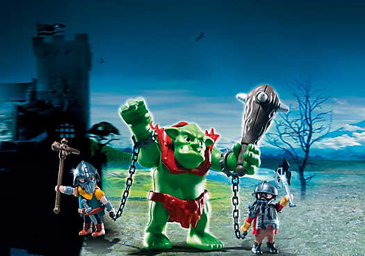 Playmobil 6004 Olbrzymi troll z karłowatymi wojownikami