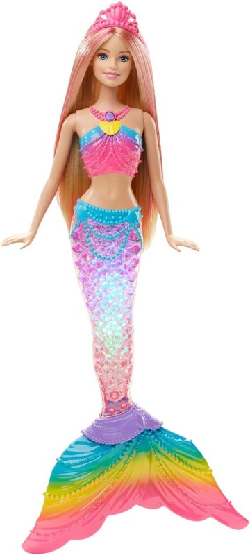 Barbie DHC40 TĘCZOWA ŚWIECĄCA SYRENKA