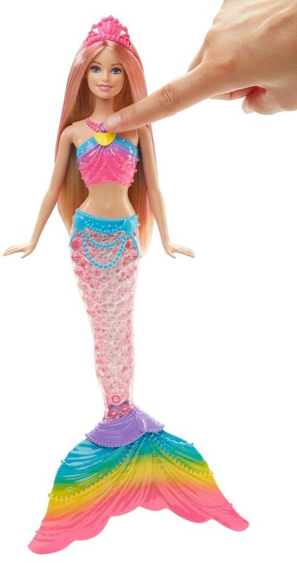 Barbie DHC40 TĘCZOWA ŚWIECĄCA SYRENKA