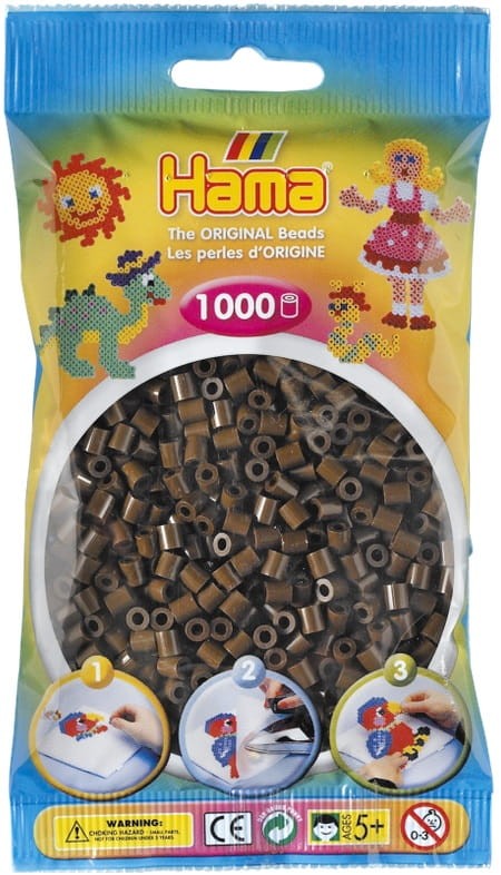 Koraliki Hama MIDI 1000 Koralików 207-12 Kolor Brązowy