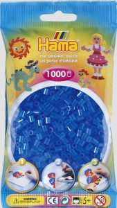 Koraliki Hama MIDI 1000 Koralików 207-15 Kolor Niebieski Transparentny