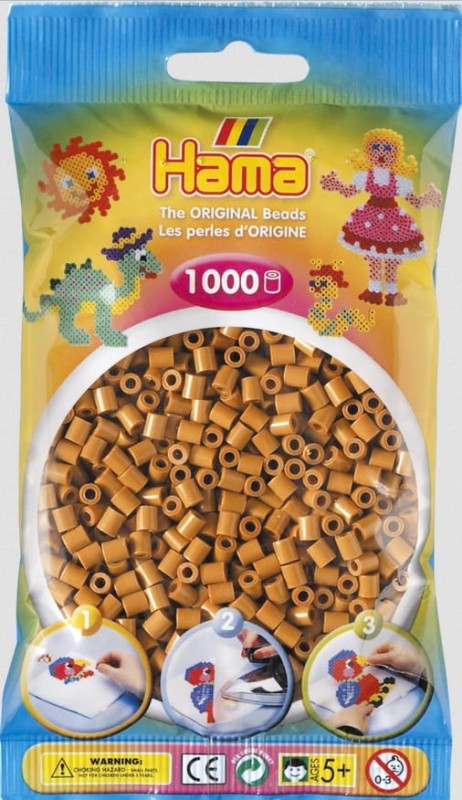 Koraliki Hama MIDI 1000 Koralików 207-21 Kolor Jasny Brązowy