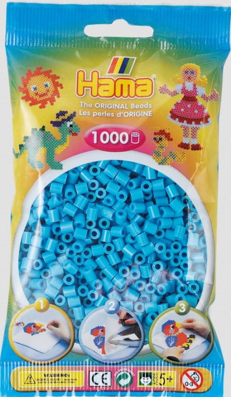 Koraliki Hama MIDI 1000 Koralików 207-49 Kolor Turkusowy