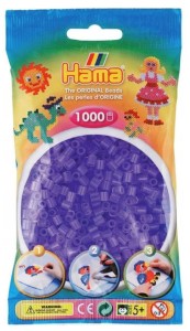 Koraliki Hama MIDI 1000 Koralików 207-74 Kolor Liliowy Transparentny