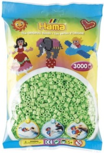 Koraliki Hama MIDI 3000 Koralików 201-47 Kolor Zielony Pastelowy
