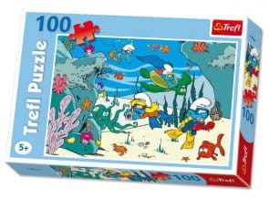 TREFL 16179 PUZZLE Smerfy pod wodą 100 el.