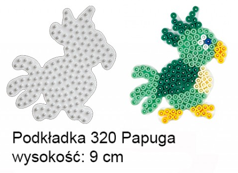 Koraliki Hama Midi Podkładka 320 Papuga