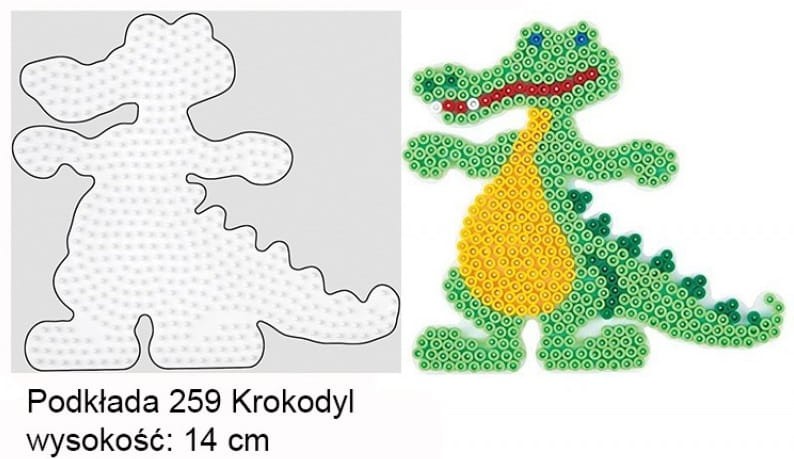 Koraliki Hama Midi Podkładka 259 Krokodyl