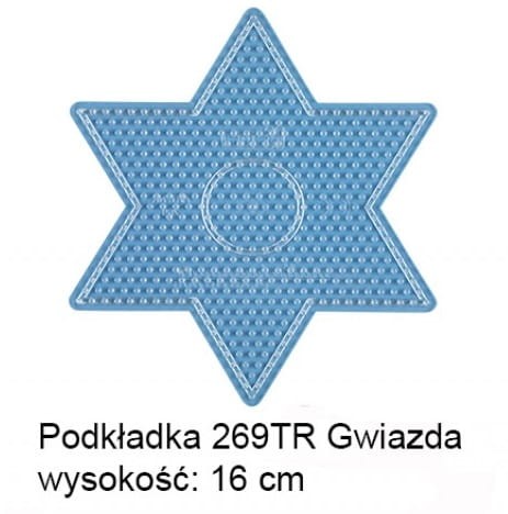 Koraliki Hama Midi Podkładka 269TR Gwiazda transparentna