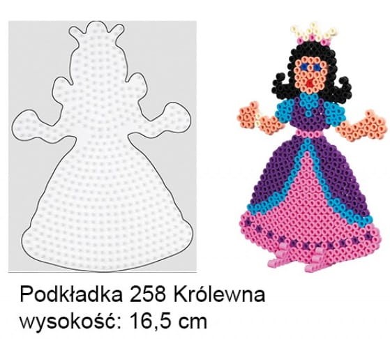 Koraliki Hama Midi Podkładka 258 Królewna