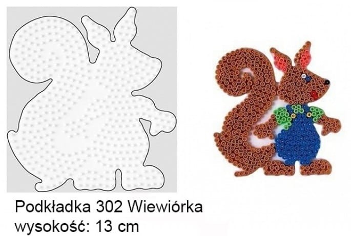 Koraliki Hama Midi Podkładka 302 Wiewiórka