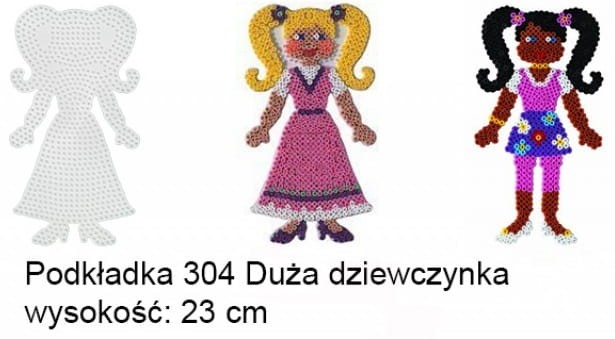 Koraliki Hama Midi Podkładka 304 Duża Dziewczyna
