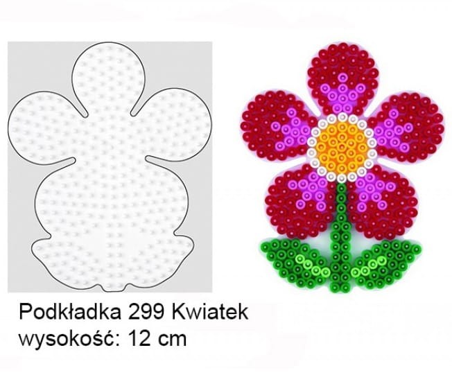 Koraliki Hama Midi Podkładka 299 Kwiatek