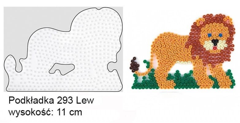 Koraliki Hama Midi Podkładka 293 Lew