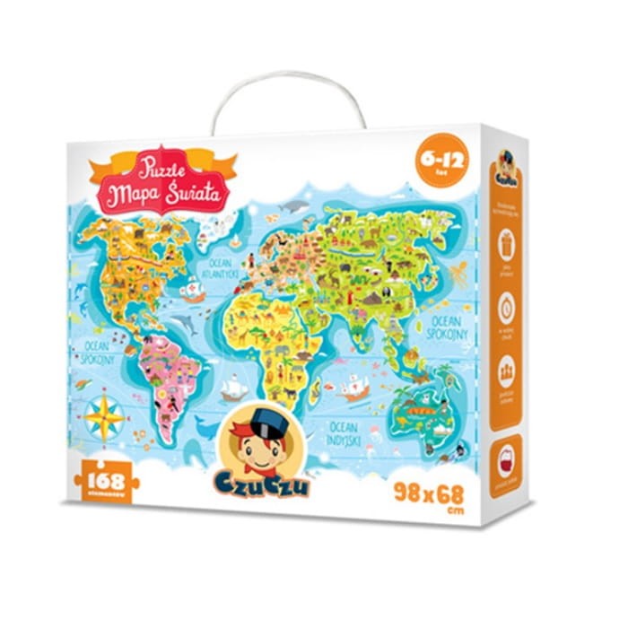 CzuCzu 5603029 Puzzle Podróżnika - Mapa Świata