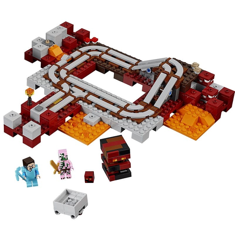 LEGO Minecraft 21130 Linia kolejowa w Netherze Sklep z zabawkami Kimland