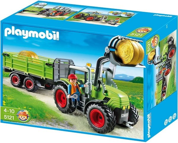Playmobil Klocki 5121 Wielki Zielony Traktor z Przyczepą