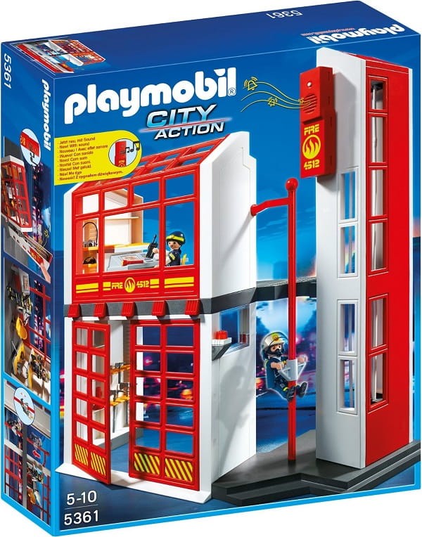 Playmobil Klocki City Action 5361 Kwatera Straży Pożarnej z Alarmem