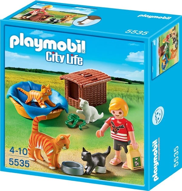 Playmobil Klocki City Life 5535 Rodzina Kotów z Koszykiem