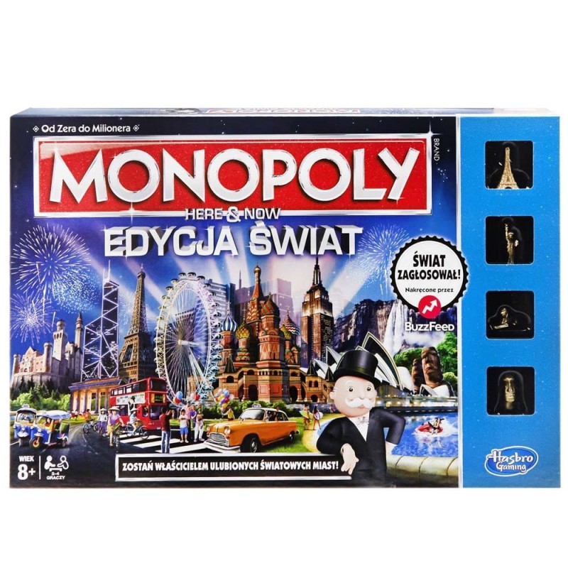Gra Hasbro B2348 Monopoly Here and Now - wersja świat