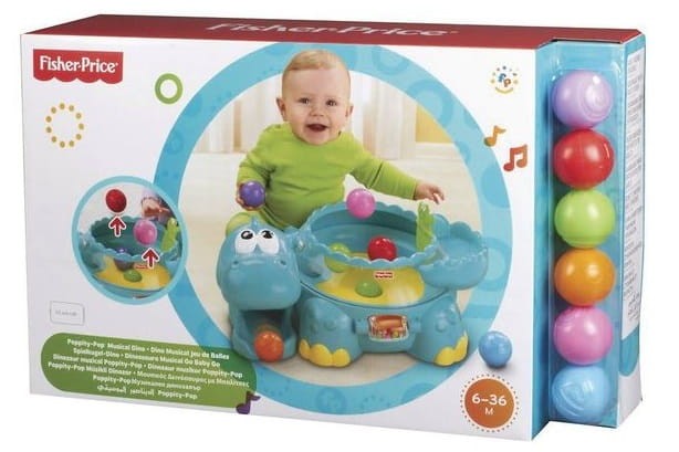 Fisher Price W1392 Muzyczny Dinozaur z Piłeczkami