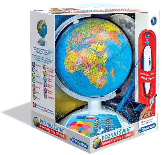 Clementoni 60903 Interaktywny EduGlobus - Poznaj Świat