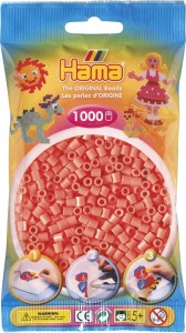 Koraliki Hama MIDI 1000 Koralików 207-44 Kolor Czerwony Pastelowy