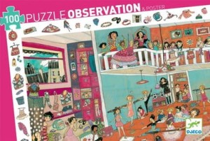 DJECO 07510 Puzzle Obserwacja - 100 elementów - Lekcja Tańca