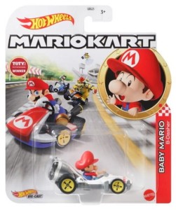 Hot Wheels – Super Mario Mariokart – Pojazd Baby Mario GRN12