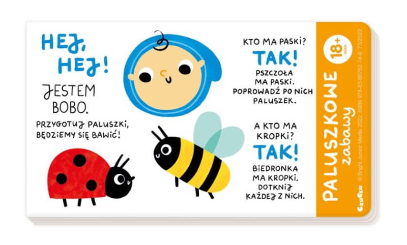 CzuCzu – 762749 – Paluszkowe zabawy- Książeczka aktywizująca – 18m+