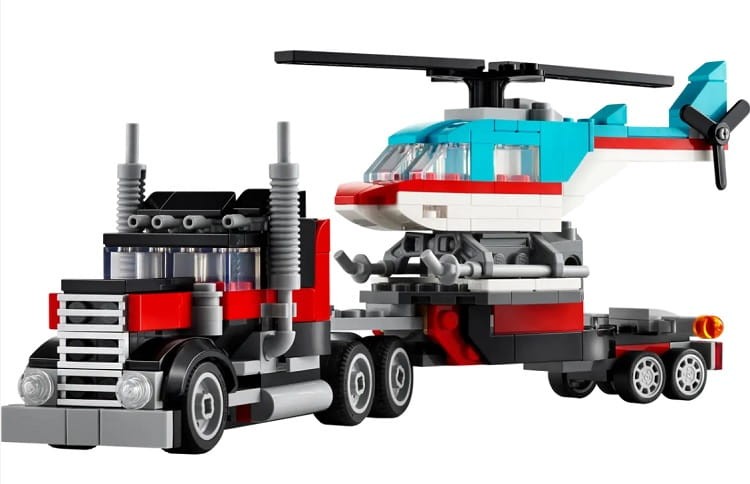LEGO Creator 31146 Ciężarówka z platformą i helikopterem