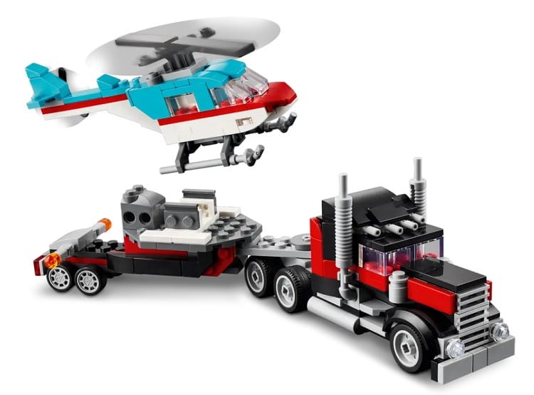LEGO Creator 31146 Ciężarówka z platformą i helikopterem