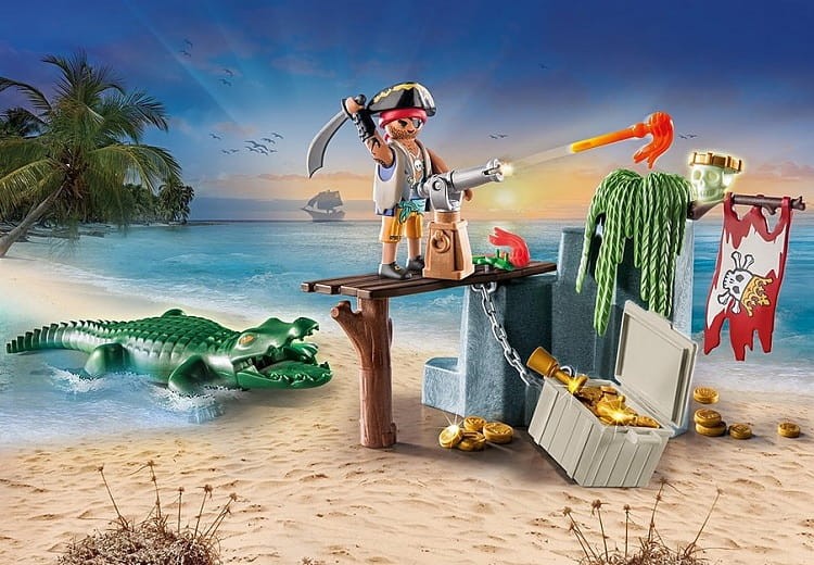 Playmobil Piraci 71473 Pirat z aligatorem